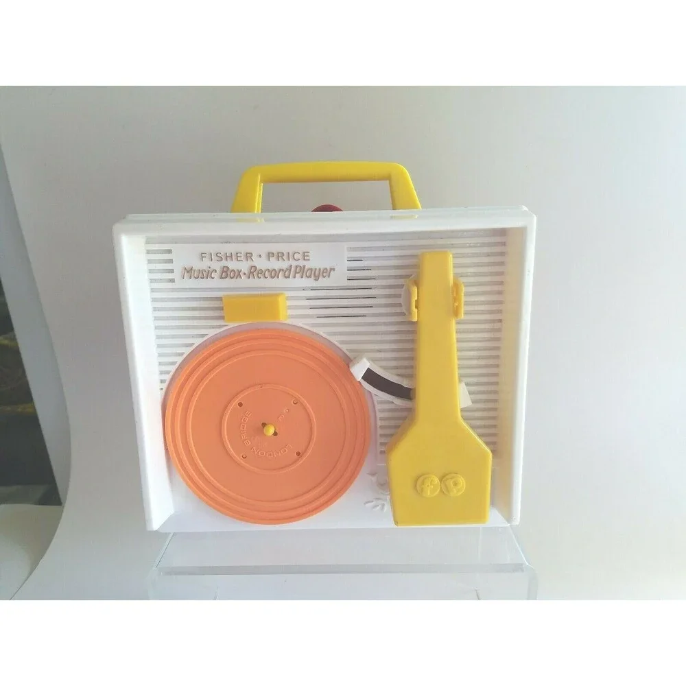 2014 Fisher Price Record Player Music Box w/orange Disk